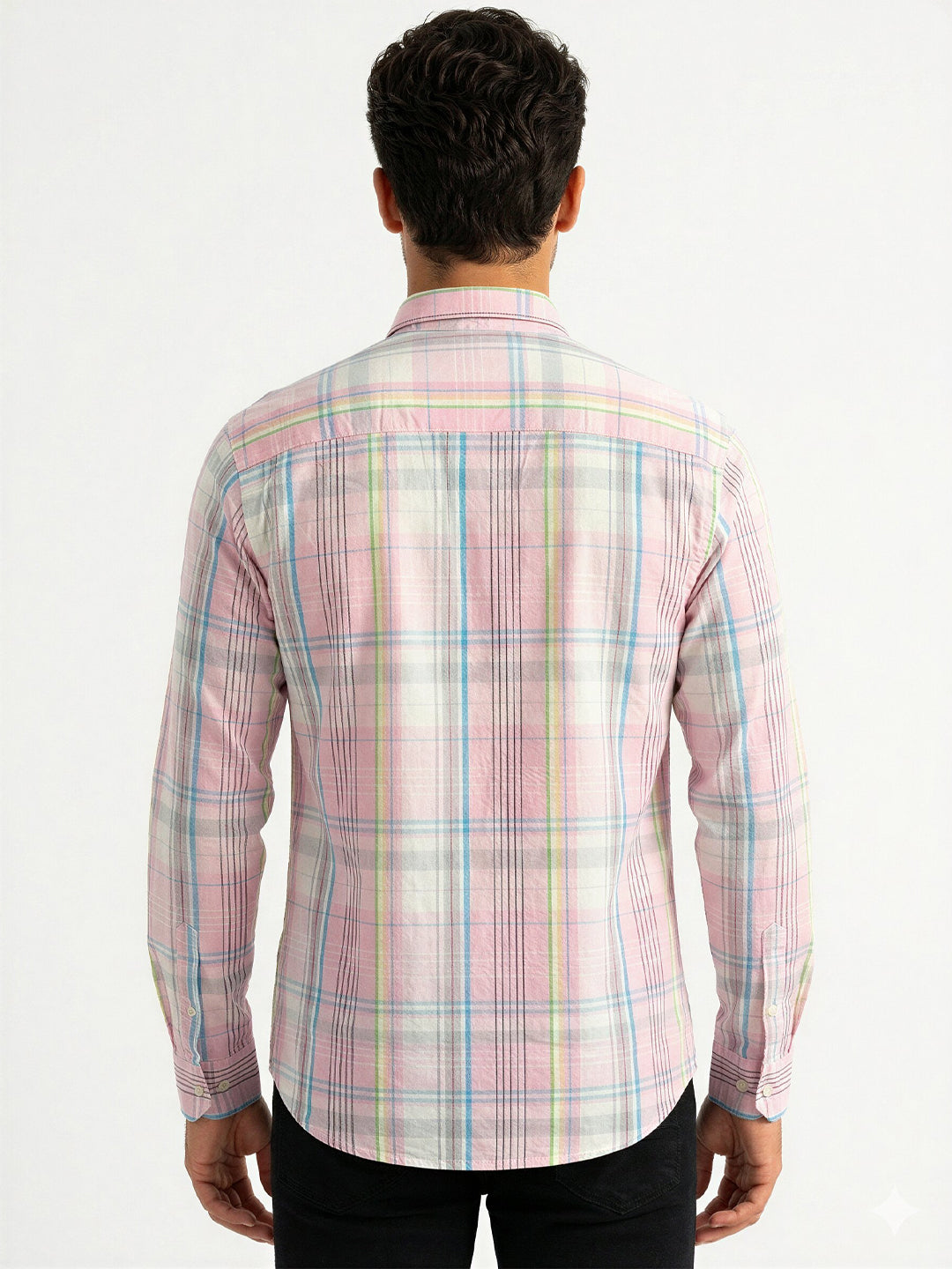 Pastel Pink Multi-Check Shirt