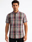 Grey Checked Half Sleeve Shirt