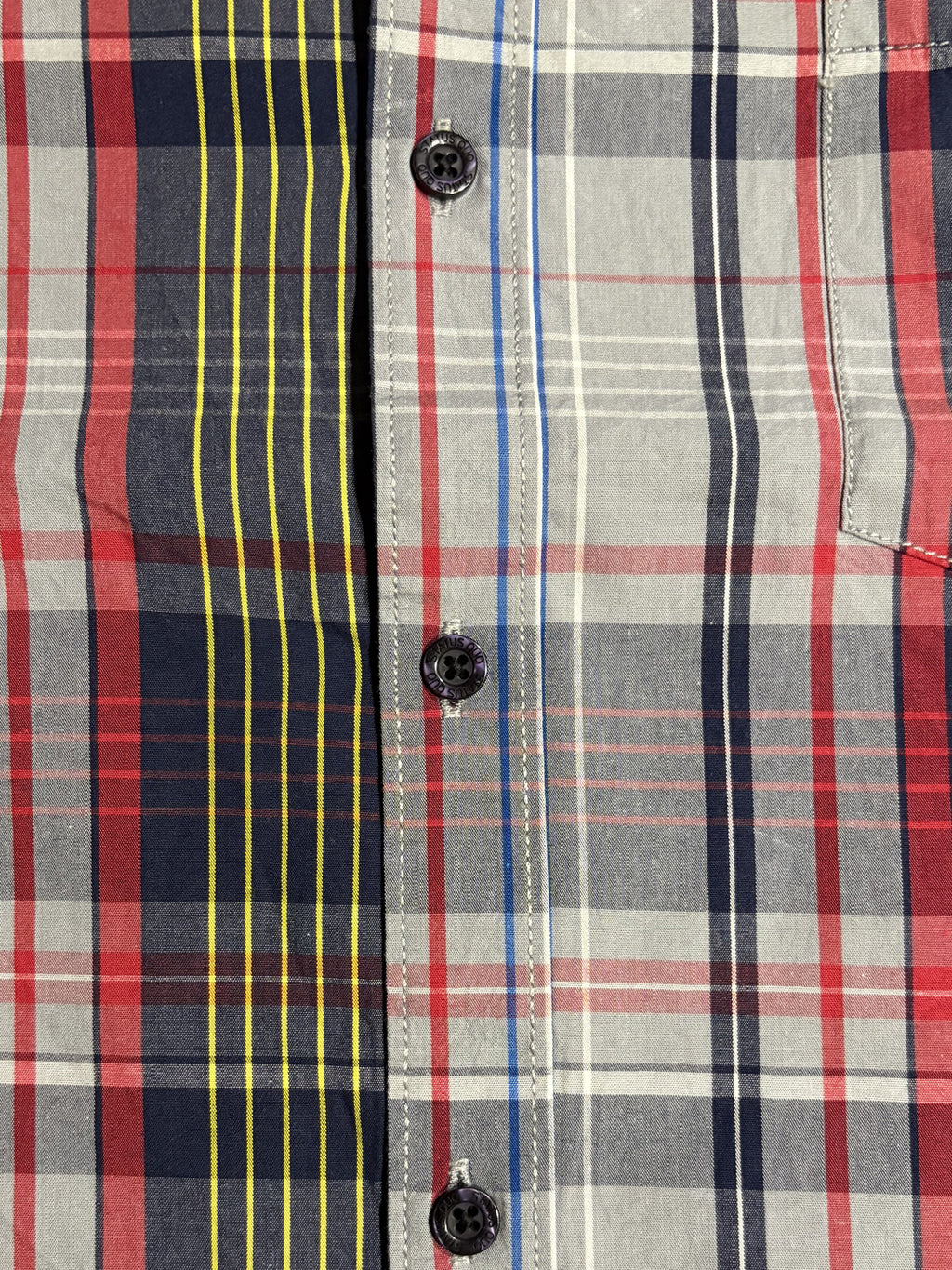 Grey Checked Half Sleeve Shirt