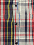 Grey Checked Half Sleeve Shirt