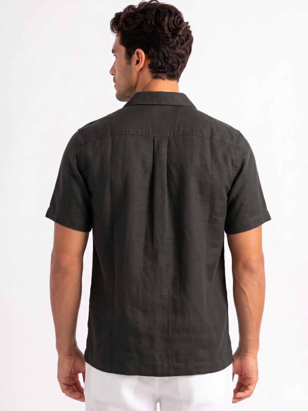 Black Solid Utility Shirt