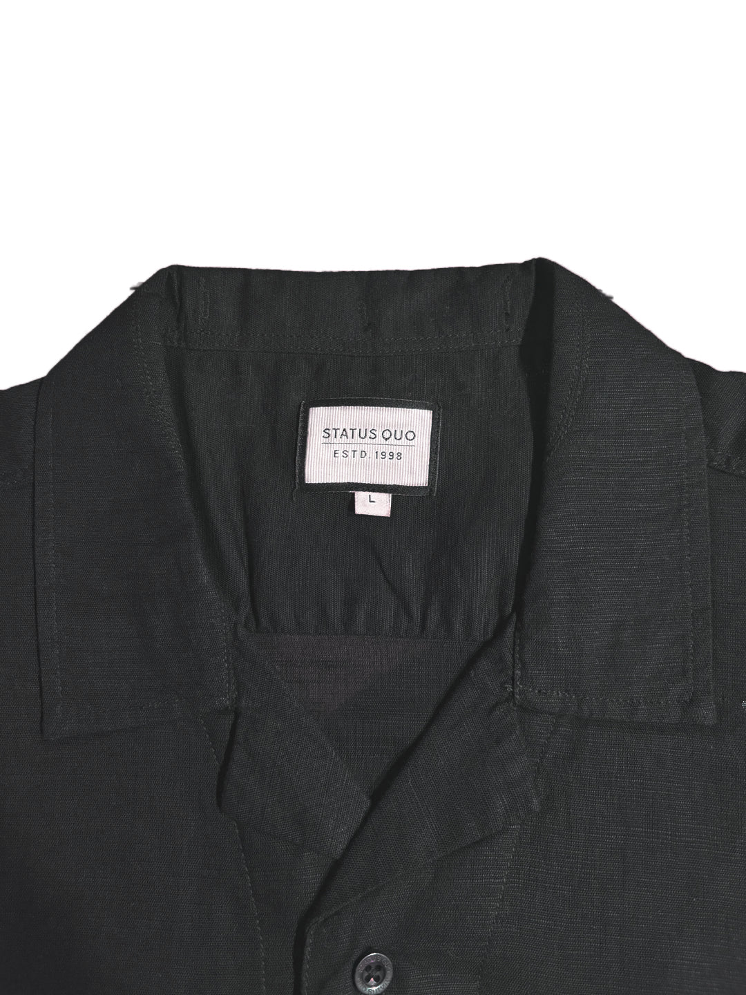 Black Solid Utility Shirt