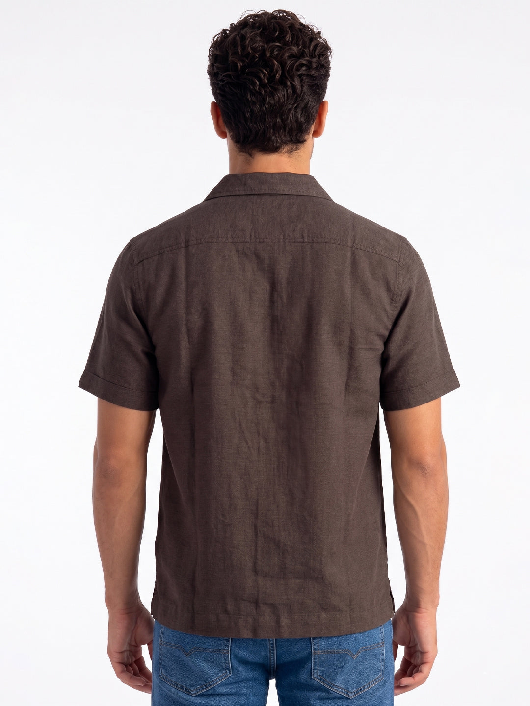 Coffee Solid Utility Shirt