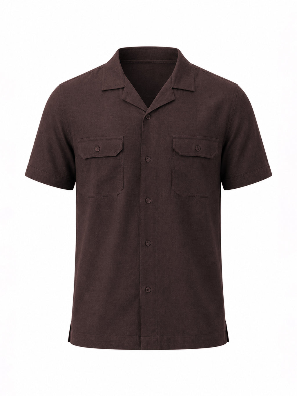 Coffee Solid Utility Shirt