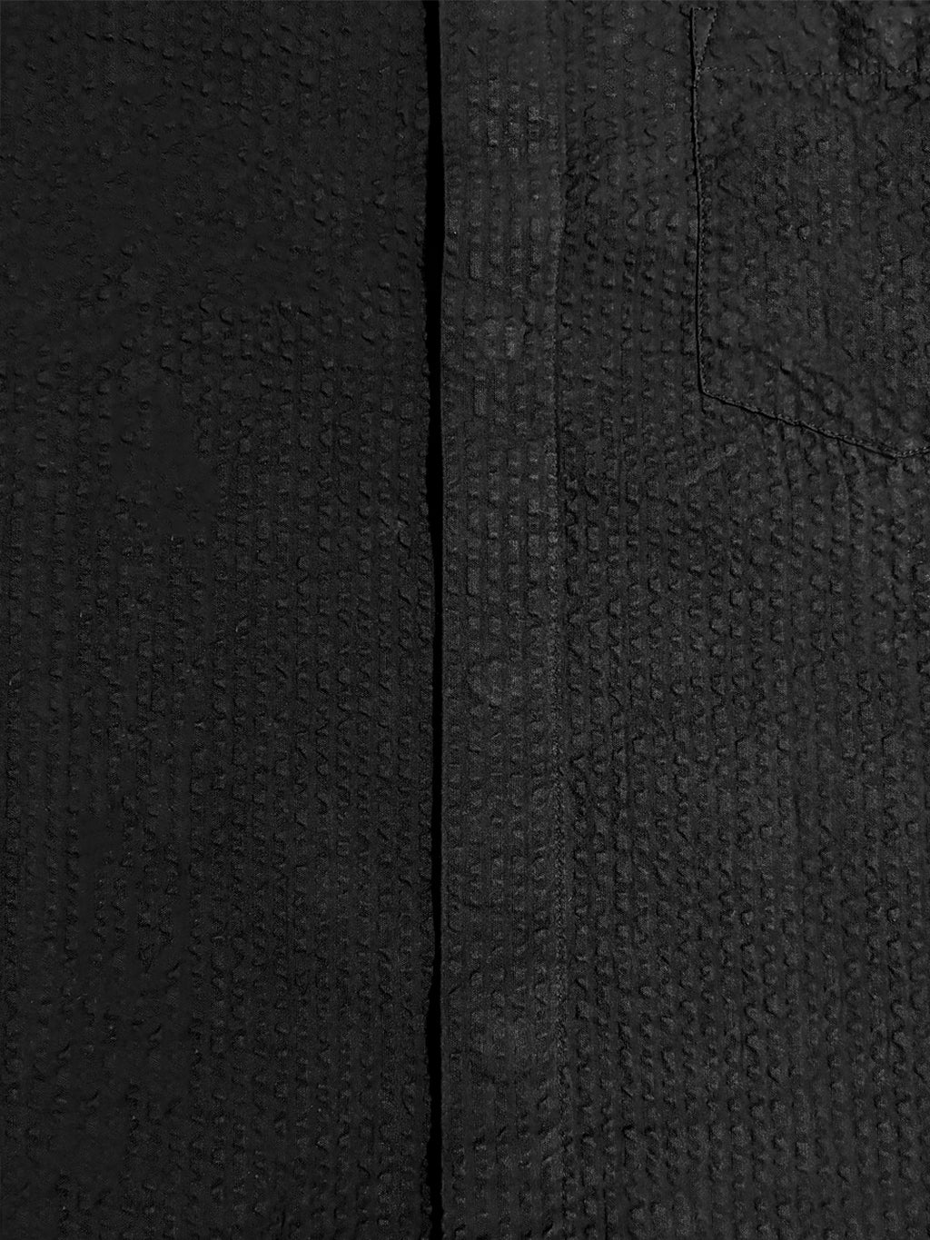 Black Crinkled Texture Short Sleeve Shirt