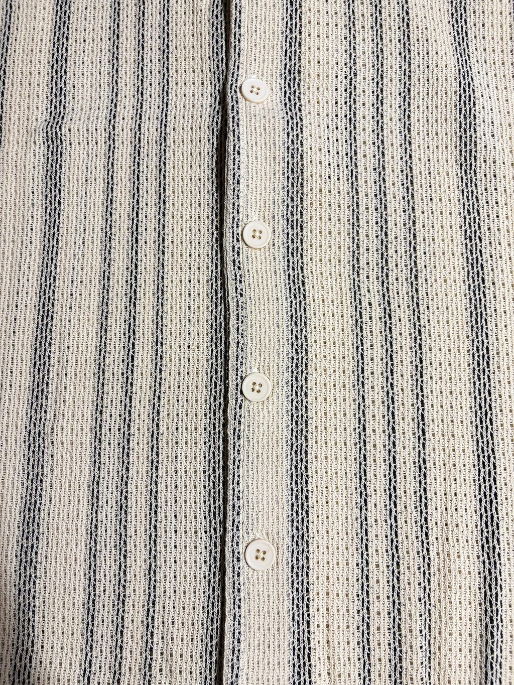 Beige Linear Stripe Resort Shirt