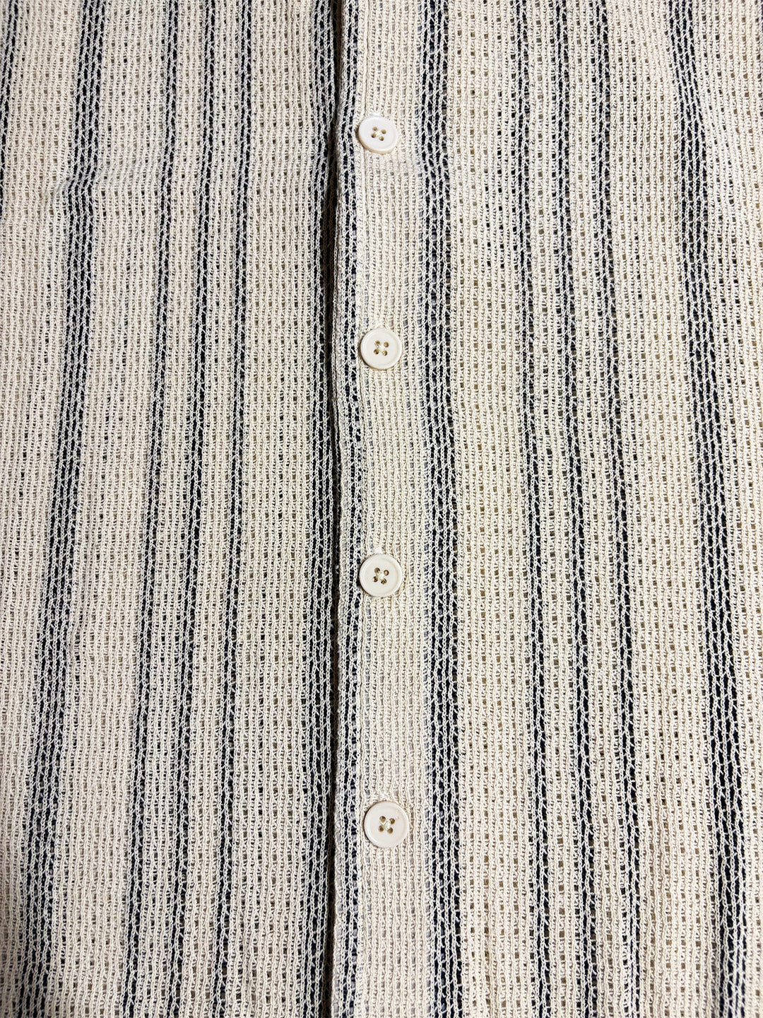 Beige Linear Stripe Resort Shirt