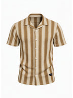 Desert Sand Textured Stripe Resort Shirt