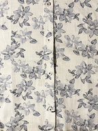 Blue Floral Print Shirt with Subtle Elegance