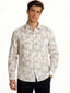 Wine Floral Print Shirt with Subtle Elegance