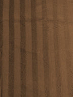 Brown Minimal Textured Mandarin Collar Shirt