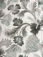 White Tropical Monochrome Print Shirt