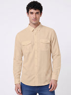 Classic Beige Utility Shirt