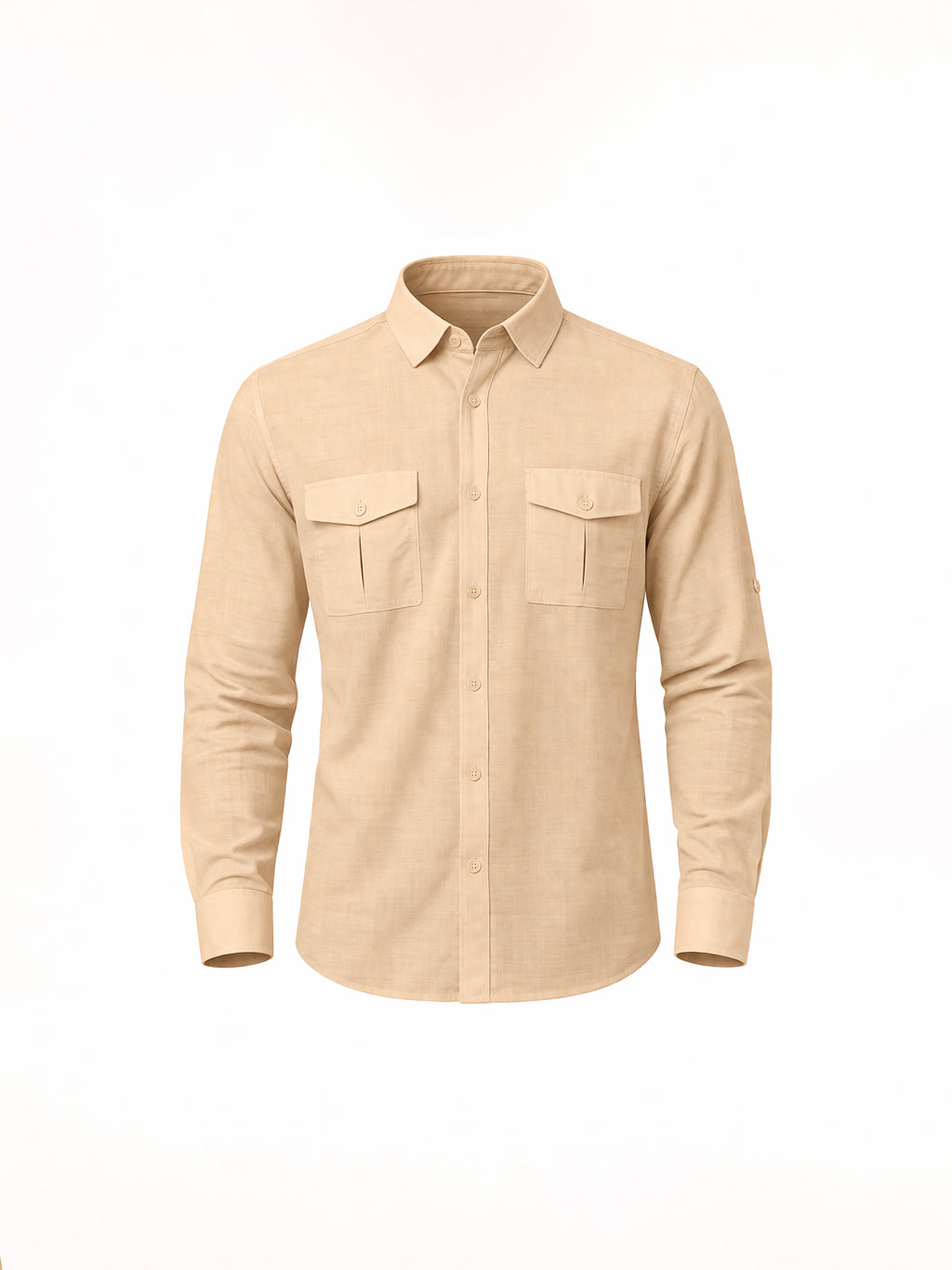 Classic Beige Utility Shirt