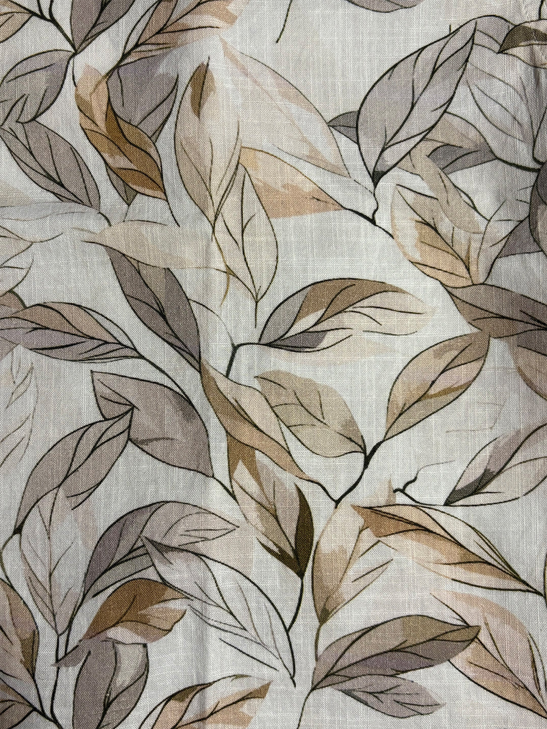 Brown Botanical Print Casual Shirt