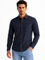 Navy Textured Casual Shirt