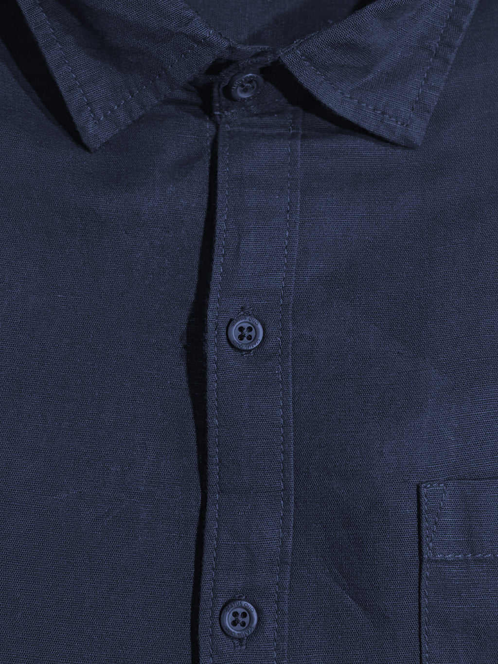 Navy Textured Casual Shirt