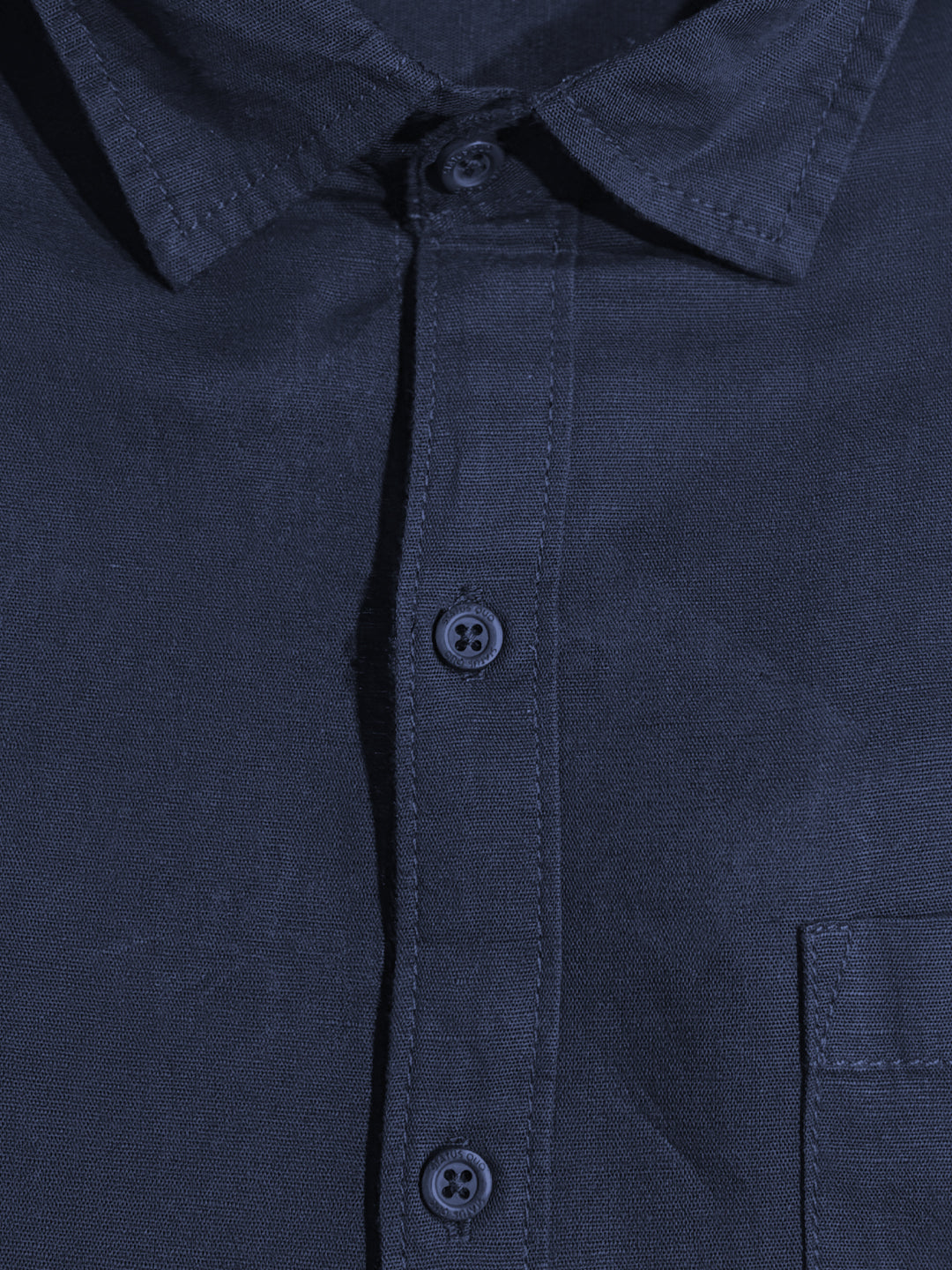 Navy Textured Casual Shirt