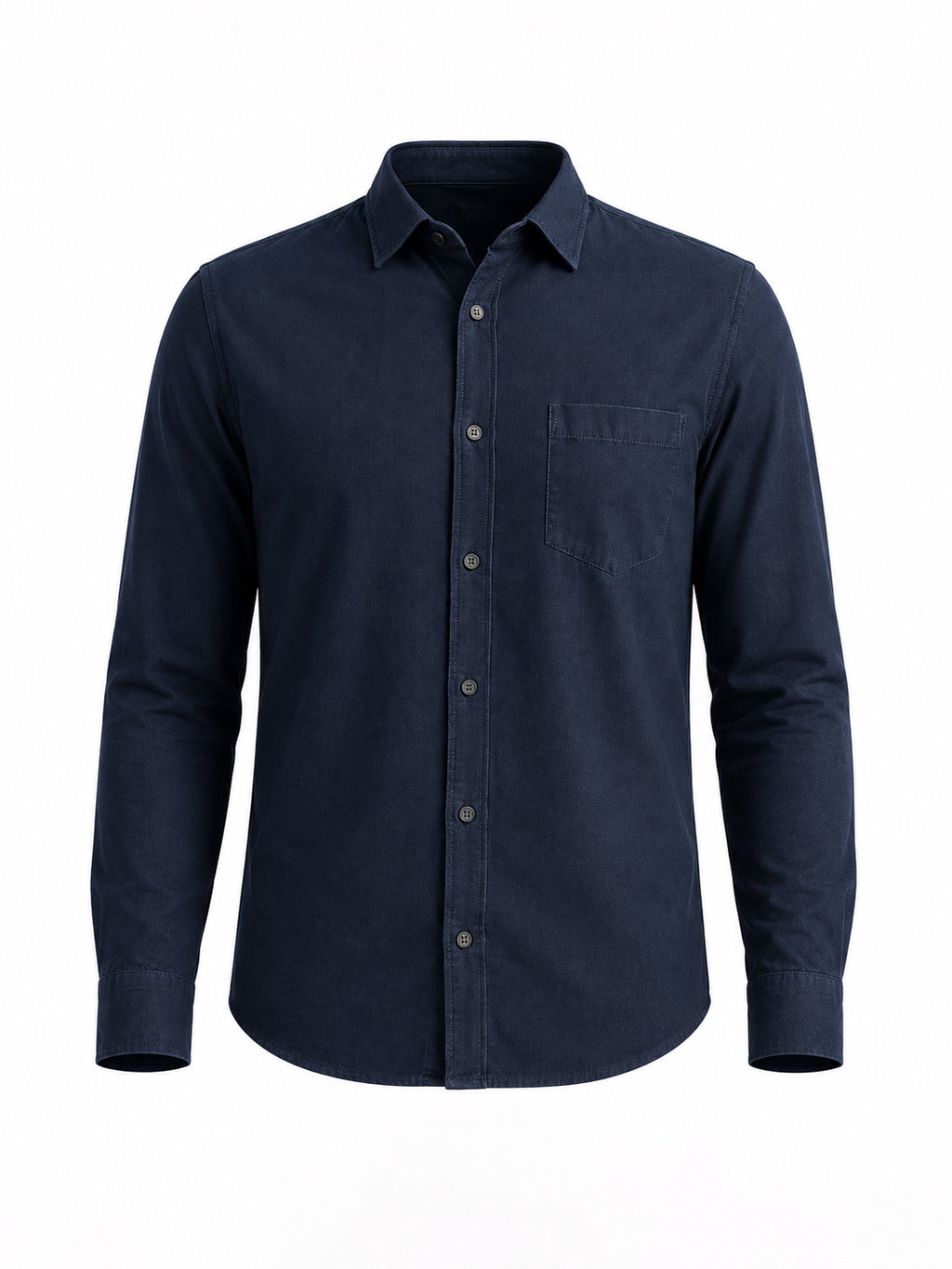 Navy Textured Casual Shirt