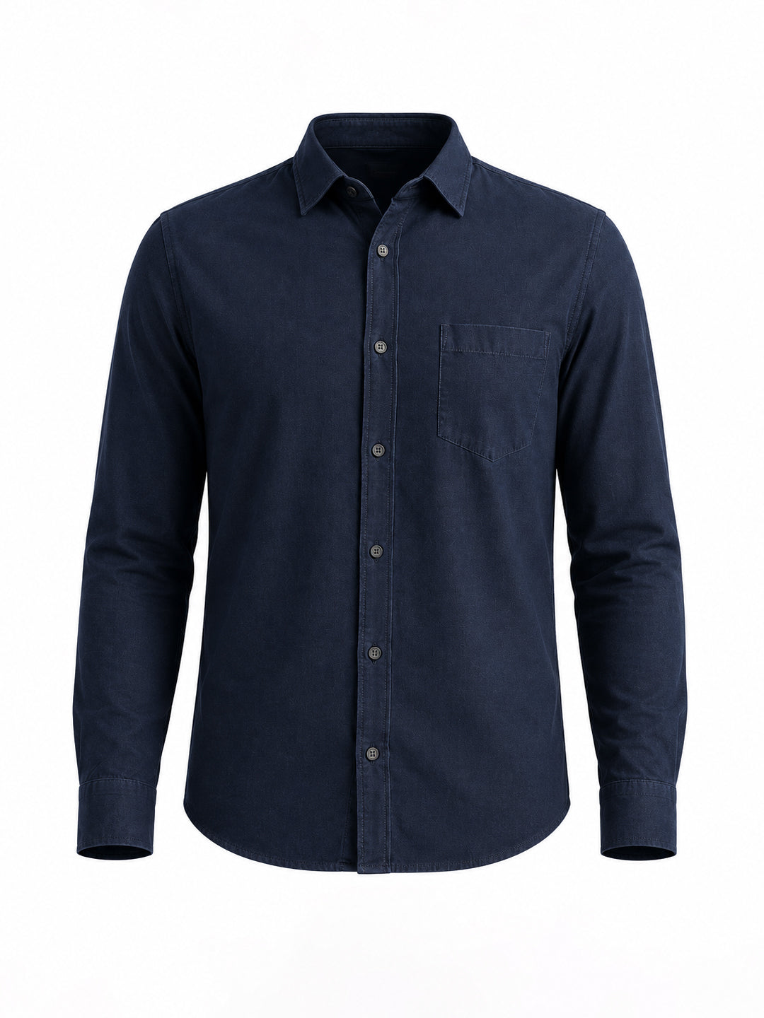 Navy Textured Casual Shirt