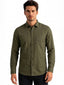 Olive Textured Casual Shirt