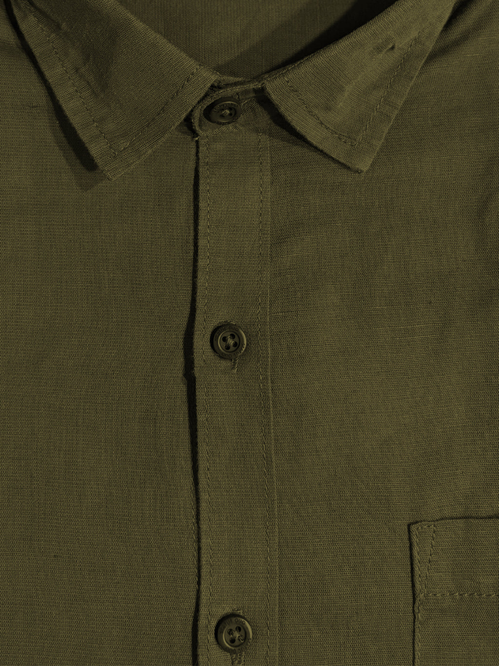 Olive Textured Casual Shirt