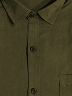 Olive Textured Casual Shirt
