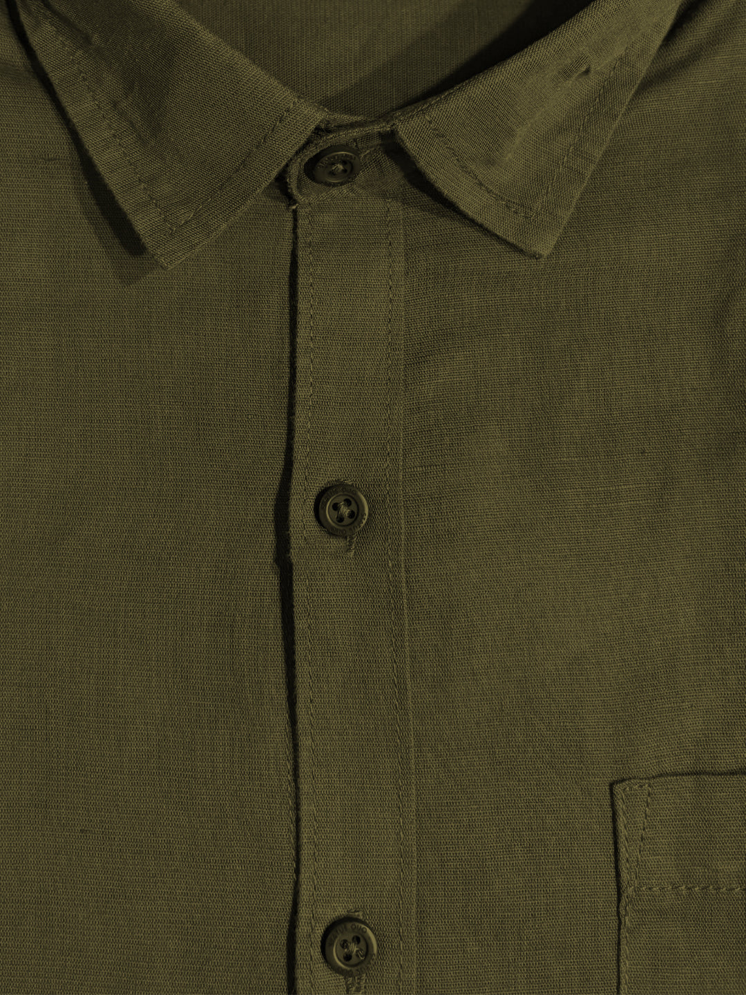 Olive Textured Casual Shirt