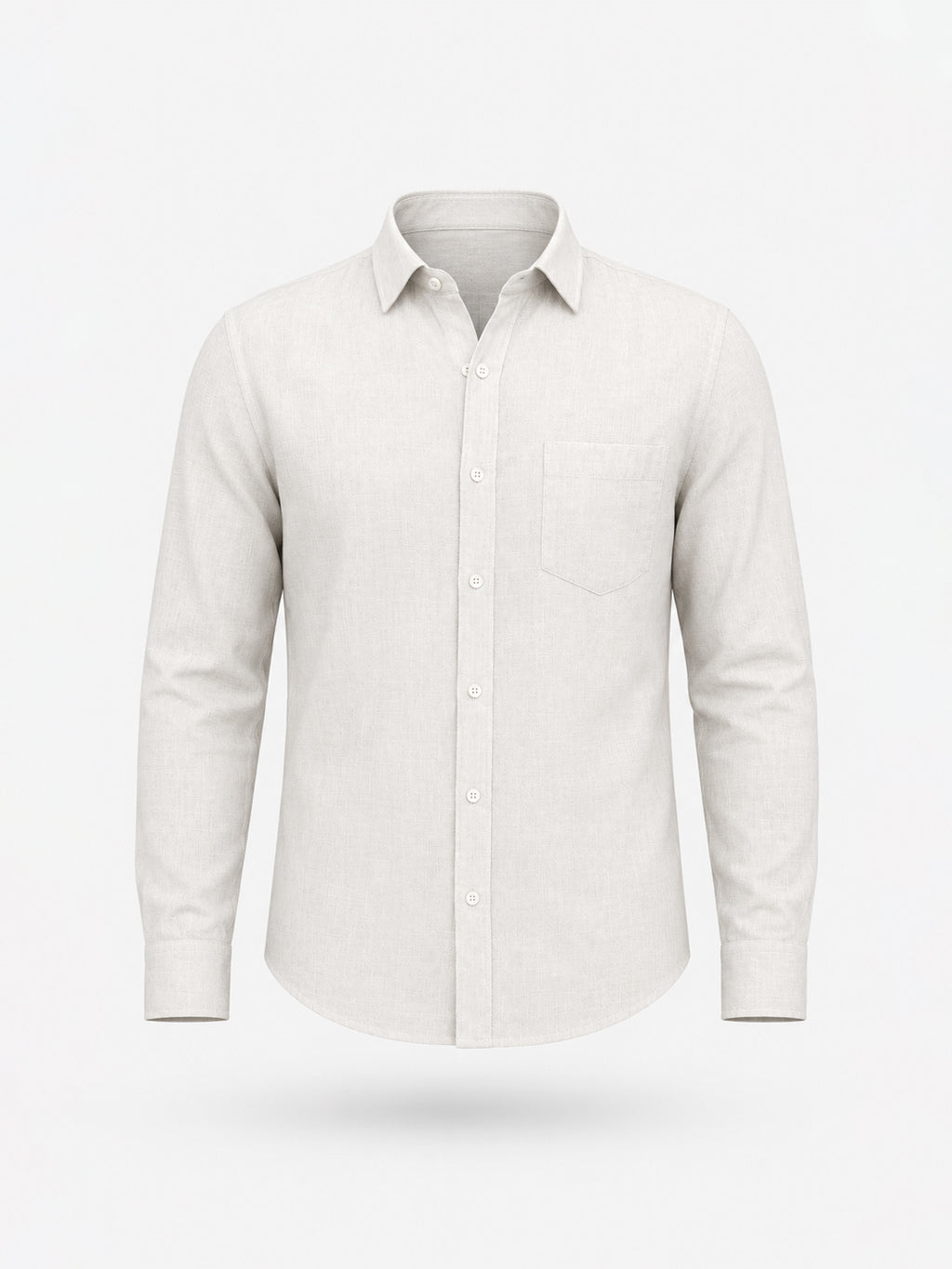 White Textured Casual Shirt
