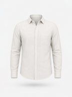 White Textured Casual Shirt