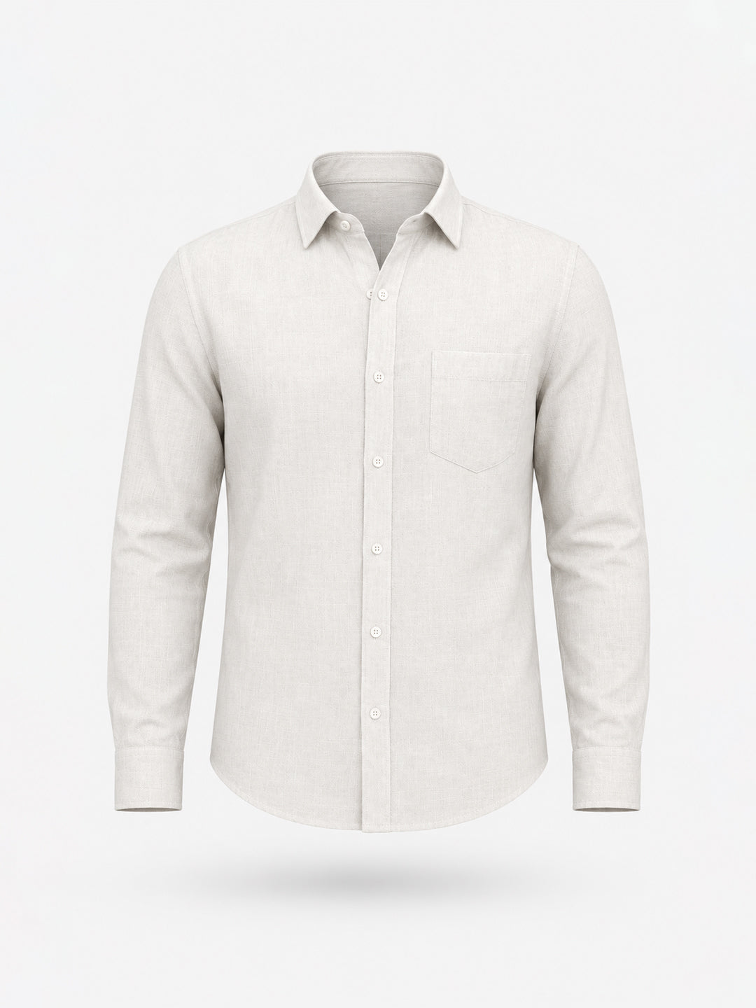 White Textured Casual Shirt