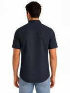 Navy Casual Half Sleeve Shirt