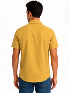 Mustard Casual Half Sleeve Shirt