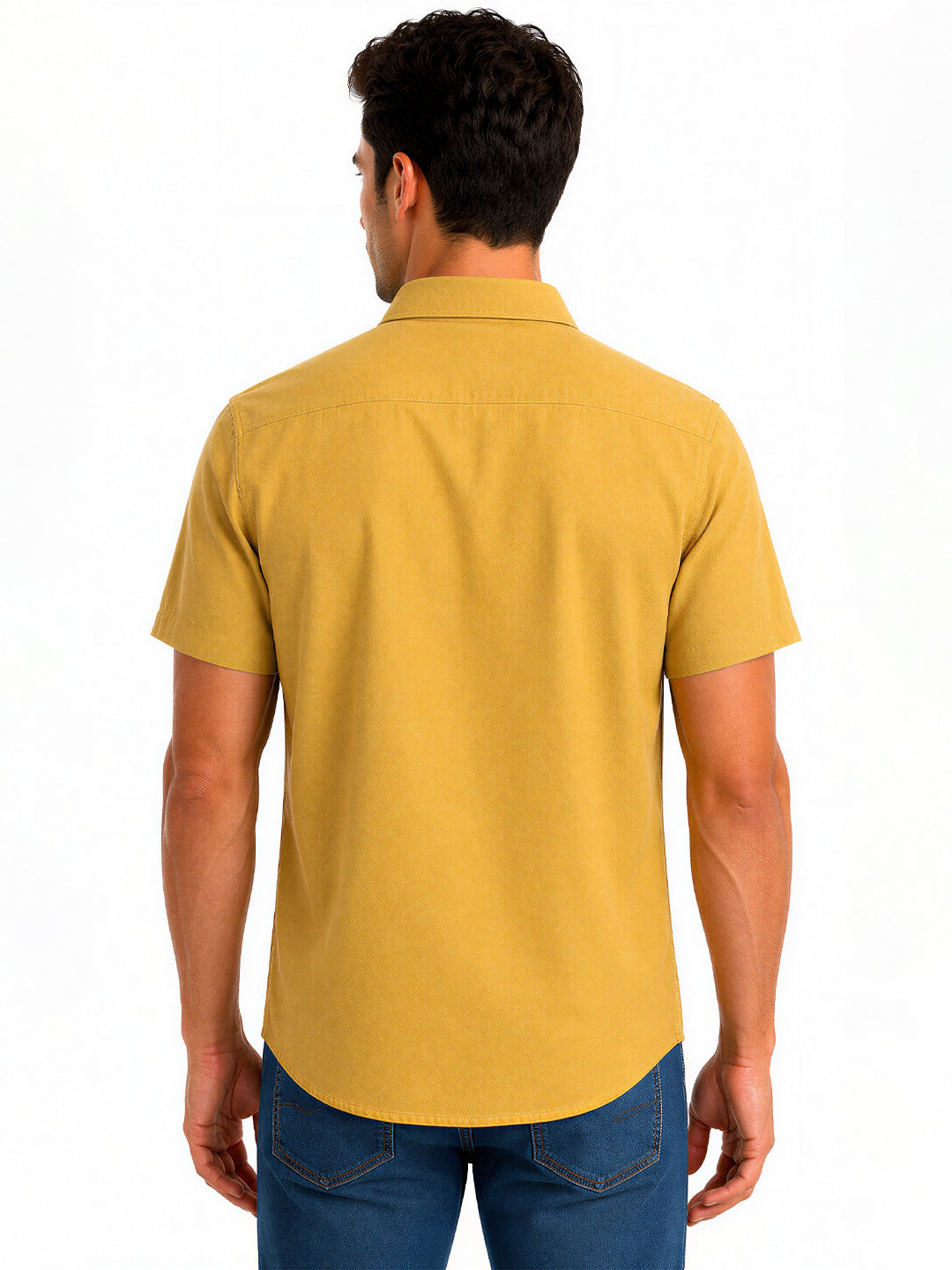 Mustard Casual Half Sleeve Shirt