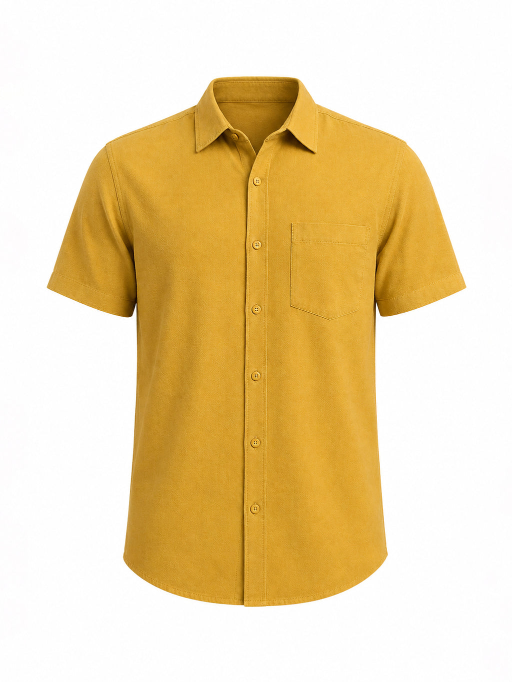 Mustard Casual Half Sleeve Shirt