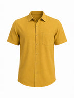 Mustard Casual Half Sleeve Shirt