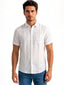 White Casual Half Sleeve Shirt