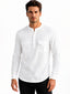 White Mandarin Collar Utility Shirt