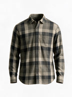 Black Checked Regular Fit Tshirt