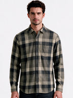 Black Checked Regular Fit Tshirt