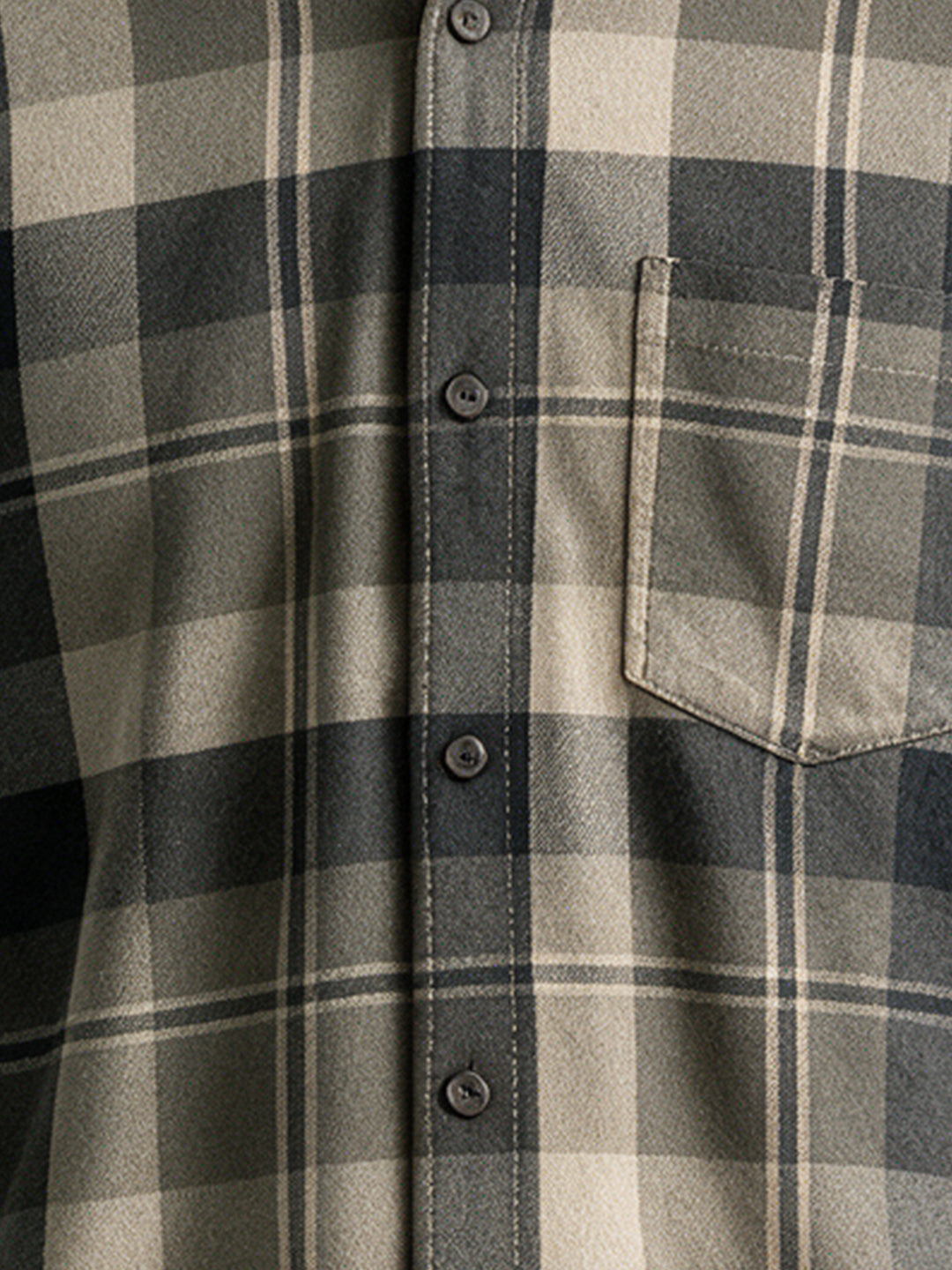 Black Checked Regular Fit Tshirt