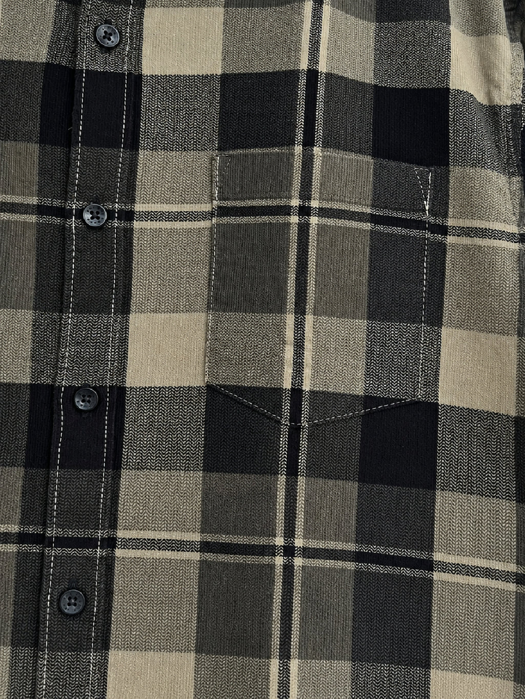 Brown Checked Cotton Shirt