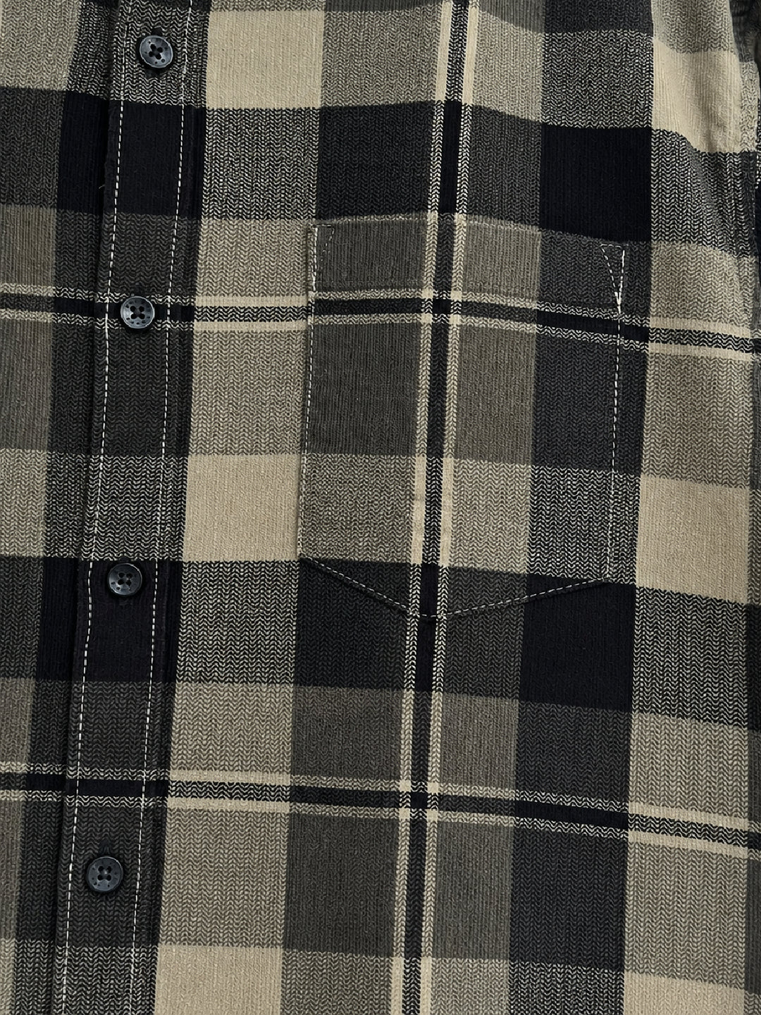 Brown Checked Cotton Shirt