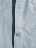 Solid Sky Button-Down Casual Shirt