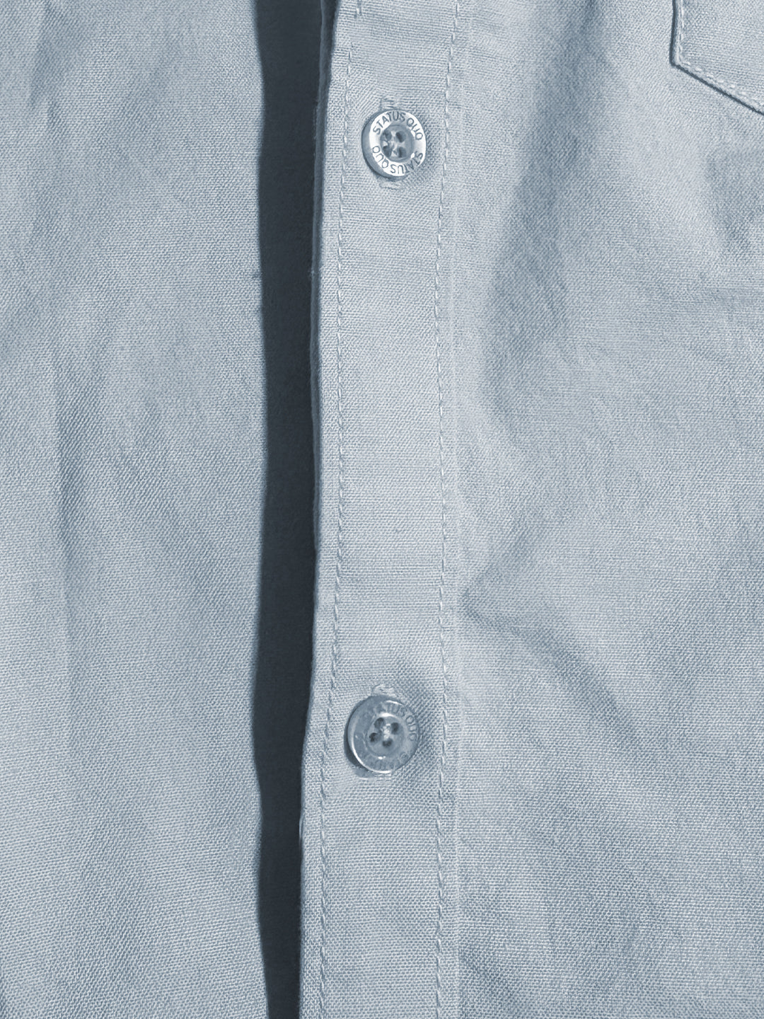 Solid Sky Button-Down Casual Shirt