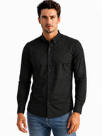 Black Solid Casual Shirt