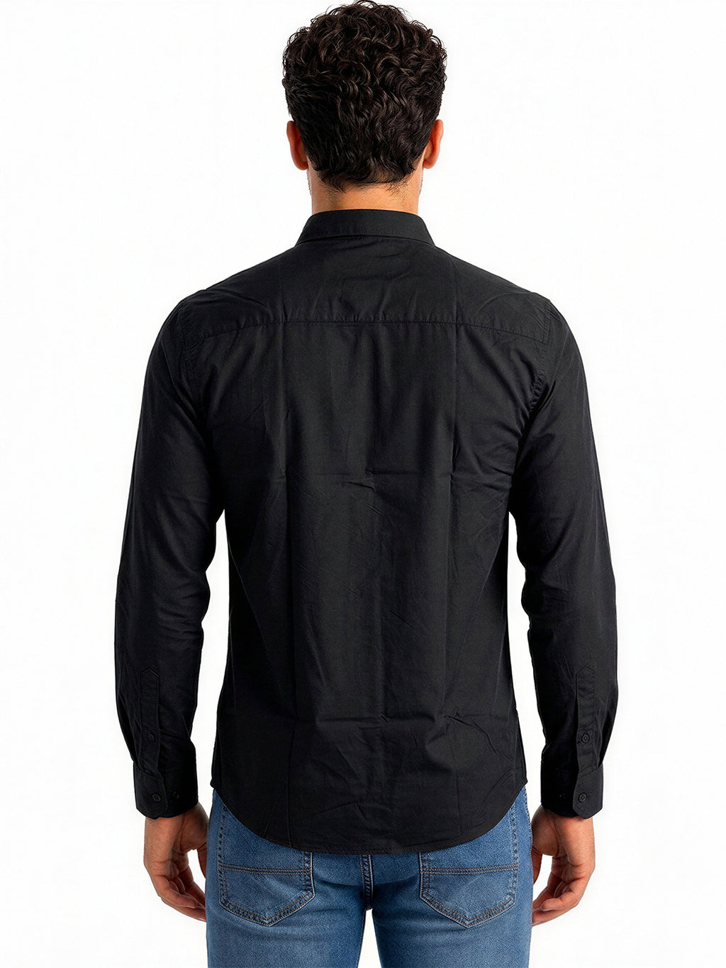 Black Solid Casual Shirt