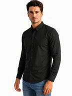 Black Solid Casual Shirt