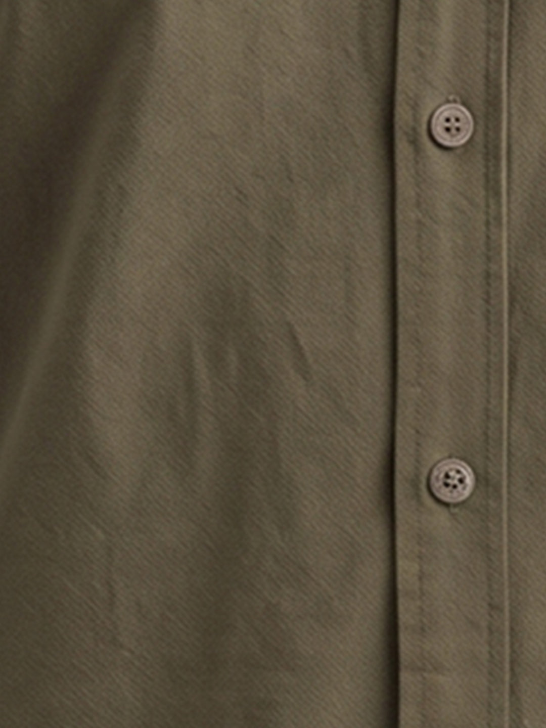 Olive Solid Casual Shirt