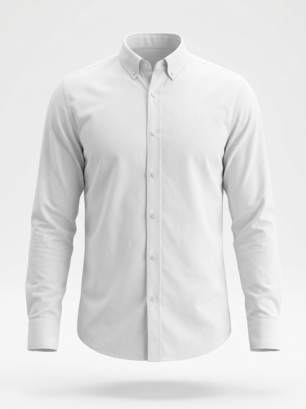 White Solid Casual Shirt
